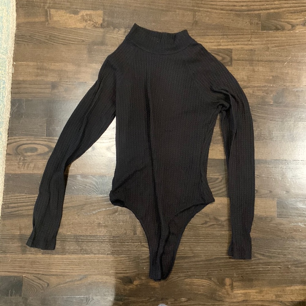 Lulus black high neck bodysuit
